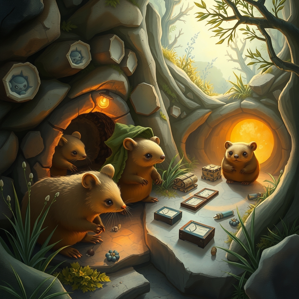 digital illustration secret life wombats myths realities by Free AI Image Generator & Maker - No login required✨ | AIGAZOU