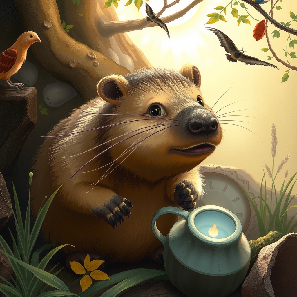 digital illustration wombat natural habitat myths realities by Free AI Image Generator & Maker - No login required✨ | AIGAZOU