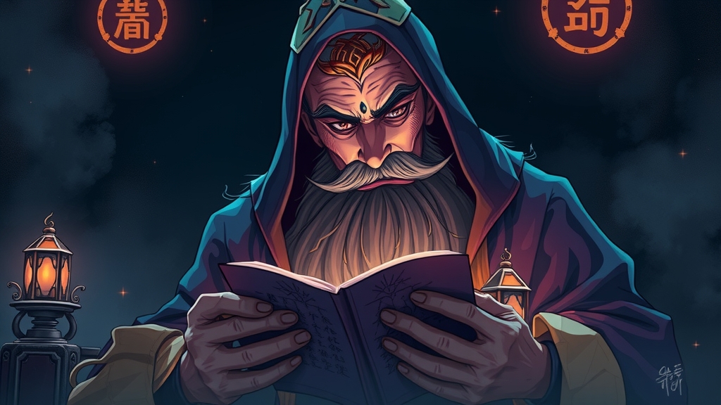 mysterious eastern wizard reading fortune dark mystical atmosphere by Free AI Image Generator & Maker - No login required✨ | AIGAZOU