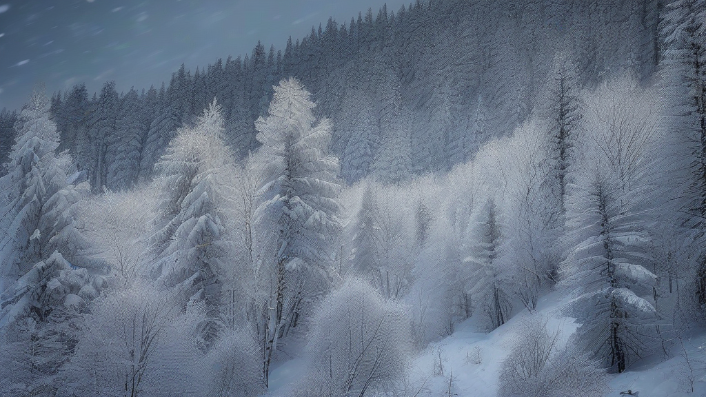snow falling in the forest by Free AI Image Generator & Maker - No login required✨ | AIGAZOU