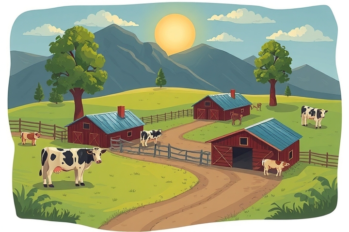 cattle farming by Free AI Image Generator & Maker - No login required✨ | AIGAZOU