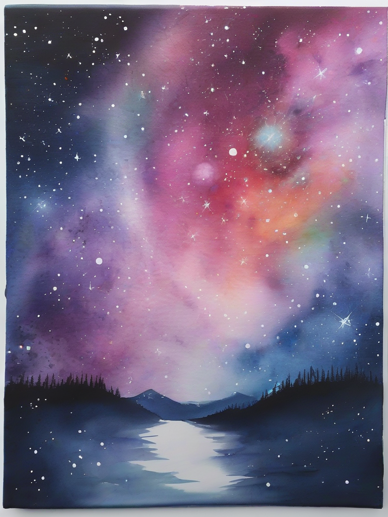 galaxy watercolor painting by Free AI Image Generator & Maker - No login required✨ | AIGAZOU