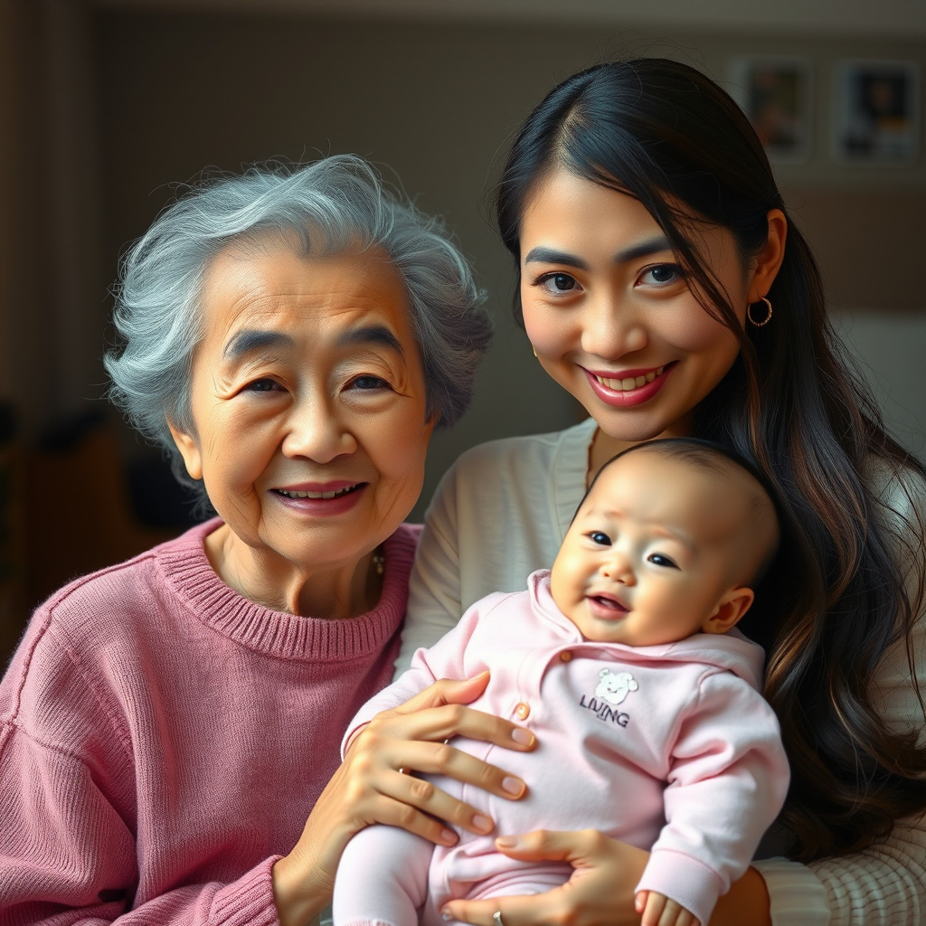 photorealistic portrait japanese family golden hour by Free AI Image Generator & Maker - No login required✨ | AIGAZOU