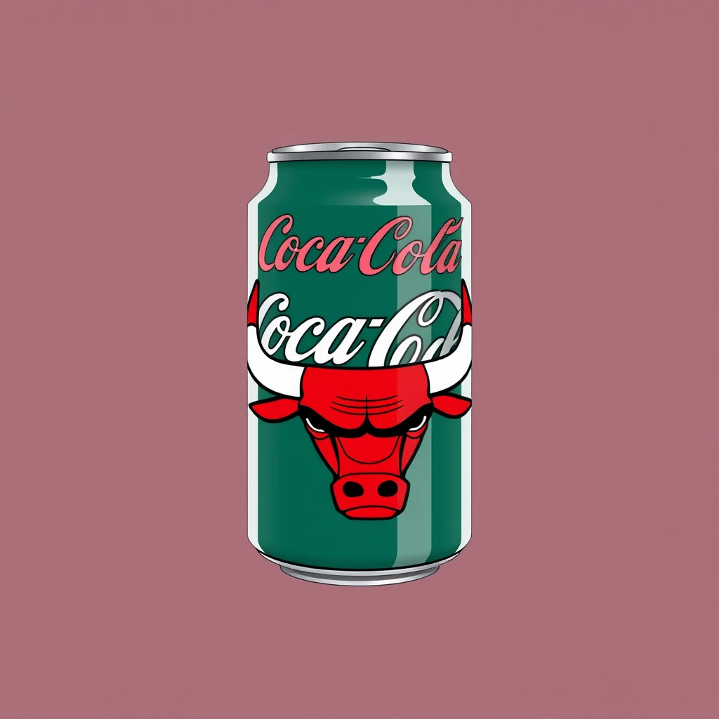 coca cola can chicago bulls logo sports by Free AI Image Generator & Maker - No login required✨ | AIGAZOU