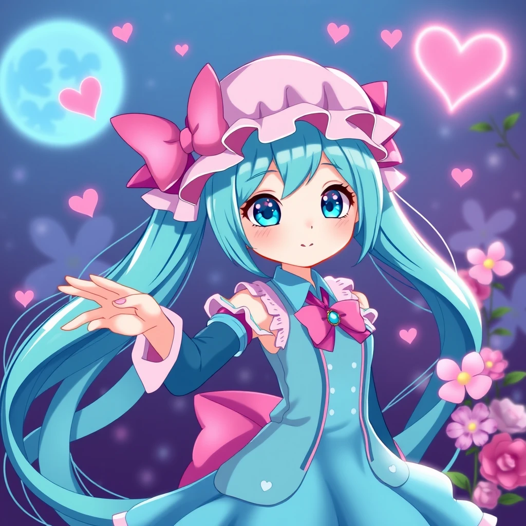 hatsune miku disney style cute fantasy by Free AI Image Generator & Maker - No login required✨ | AIGAZOU