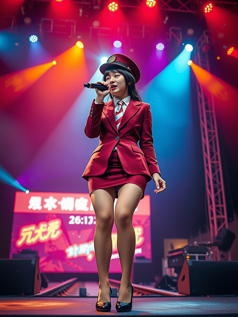 hyperrealistic photography japanese idol singing by Free AI Image Generator & Maker - No login required✨ | AIGAZOU