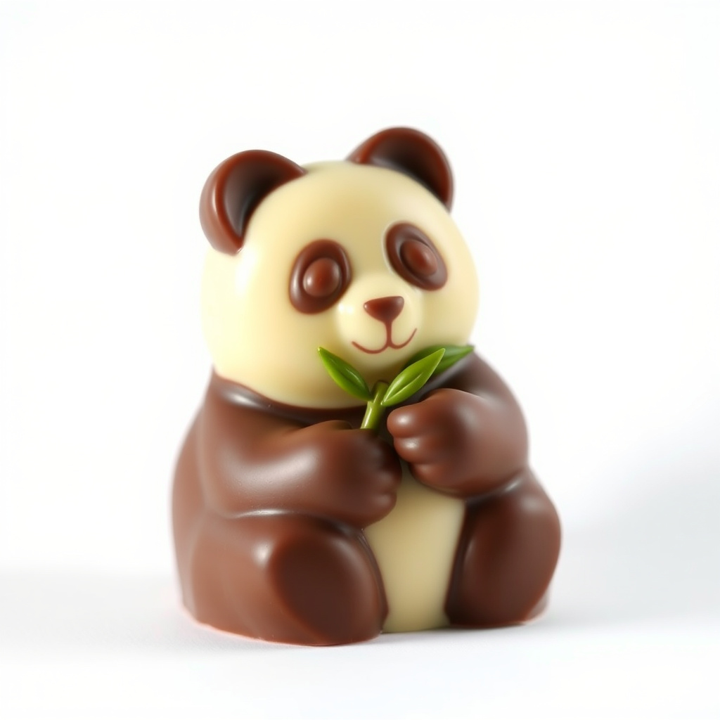 minimalist chocolate art panda shaped edible by Free AI Image Generator & Maker - No login required✨ | AIGAZOU