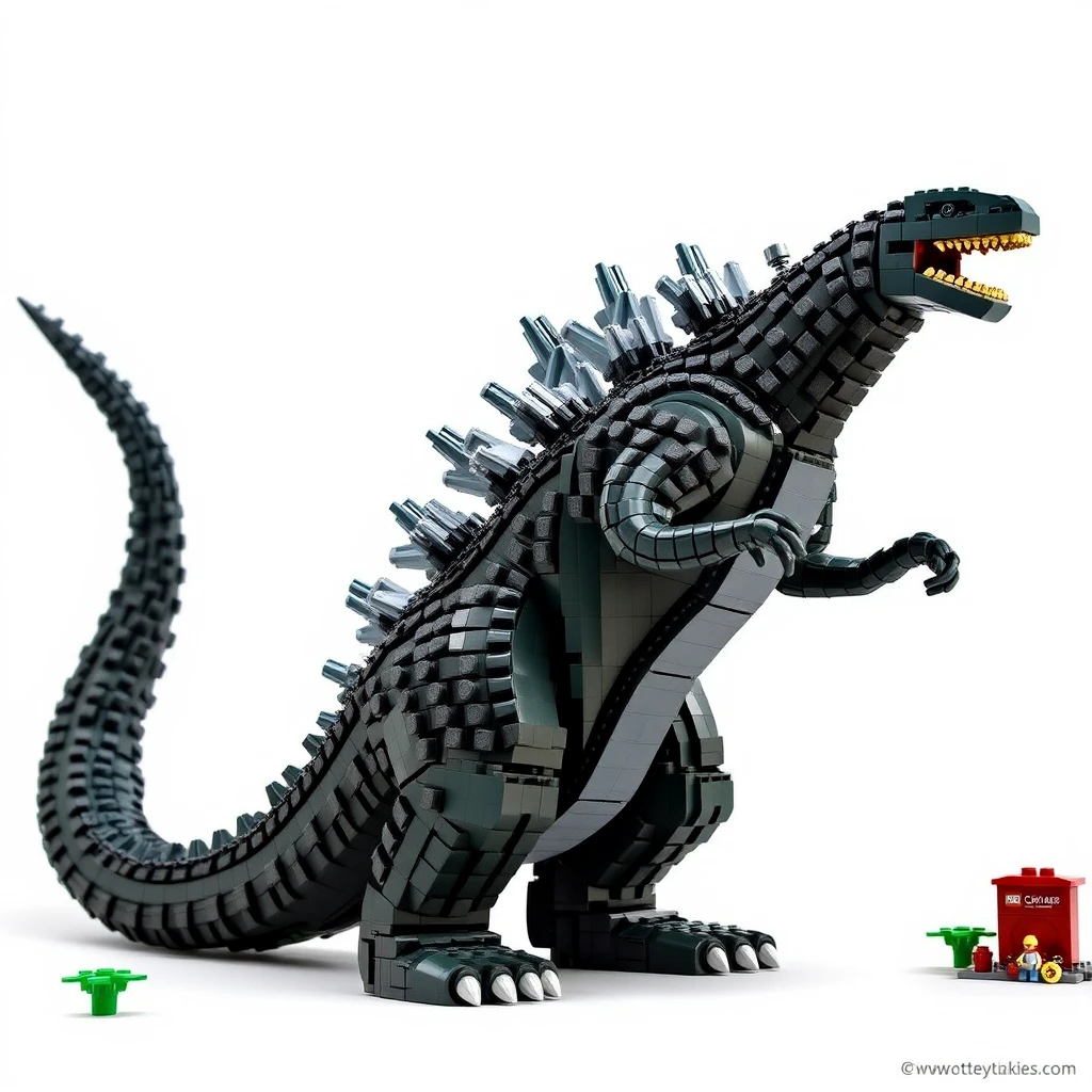 godzilla lego blocks realistic giant by Free AI Image Generator & Maker - No login required✨ | AIGAZOU