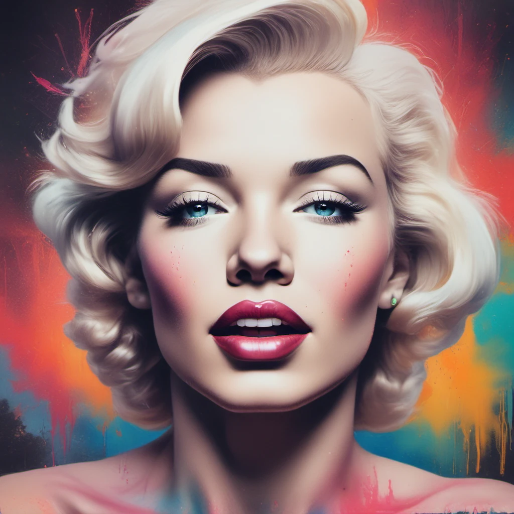 genius wizard paints marilyn monroe colored water by Free AI Image Generator & Maker - No login required✨ | AIGAZOU