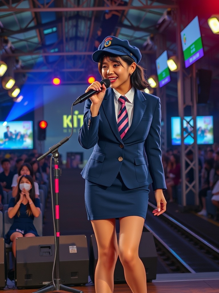 hyperrealistic photography japanese female idol singing by Free AI Image Generator & Maker - No login required✨ | AIGAZOU