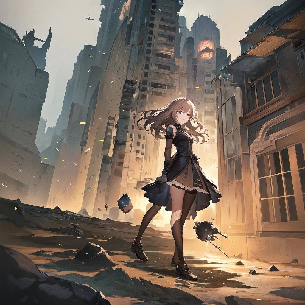 broken world and girl by Free AI Image Generator & Maker - No login required✨ | AIGAZOU