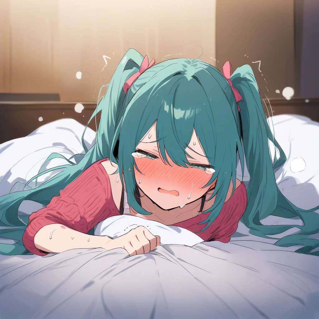 cute beautiful girl bed blush by Free AI Image Generator & Maker - No login required✨ | AIGAZOU