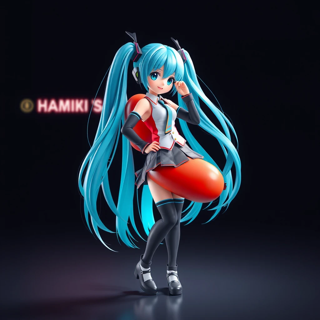 sausage hatsune miku wearing skirt 3d raytracing by Free AI Image Generator & Maker - No login required✨ | AIGAZOU