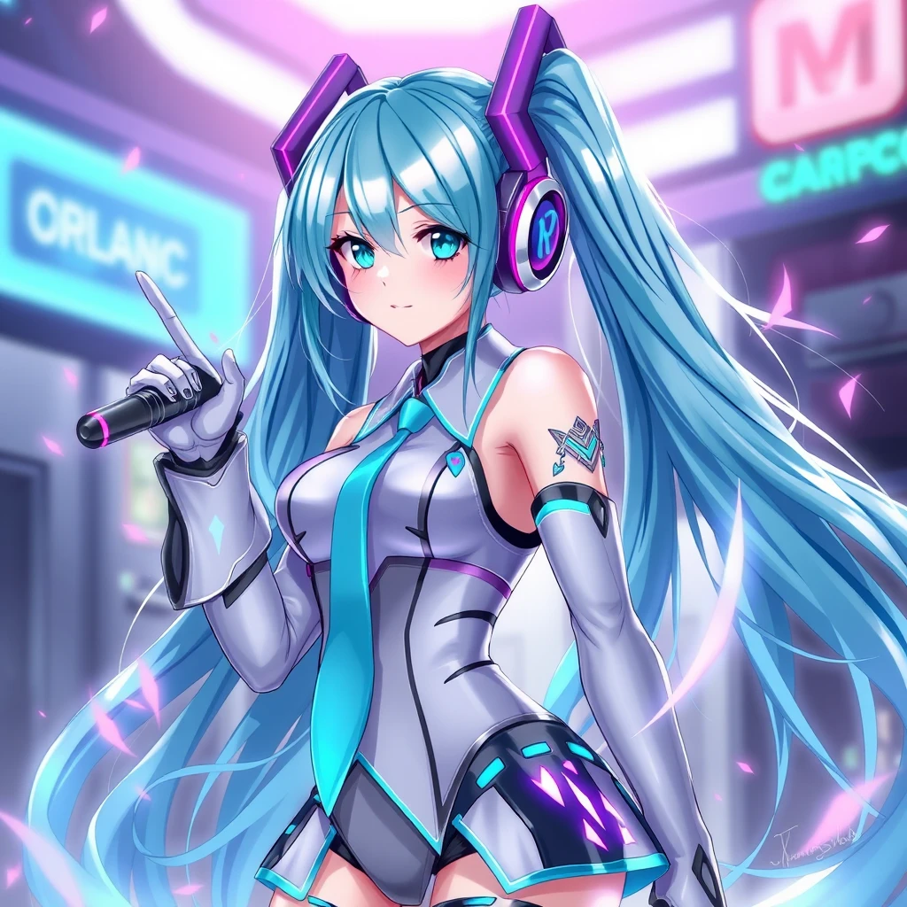 cyber lady hatsune miku by Free AI Image Generator & Maker - No login required✨ | AIGAZOU