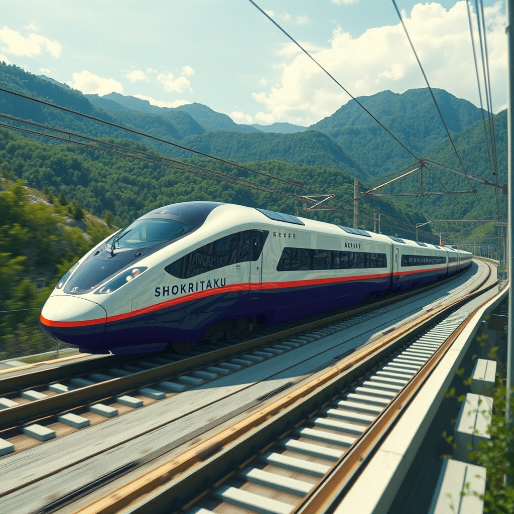 futuristic hokuriku shinkansen jet like streamlined by Free AI Image Generator & Maker - No login required✨ | AIGAZOU