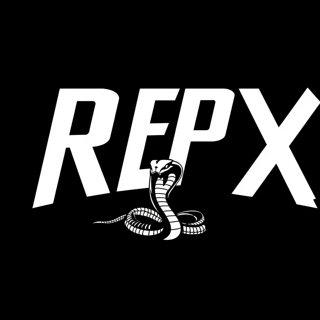 black background repx white text cobra by Free AI Image Generator & Maker - No login required✨ | AIGAZOU