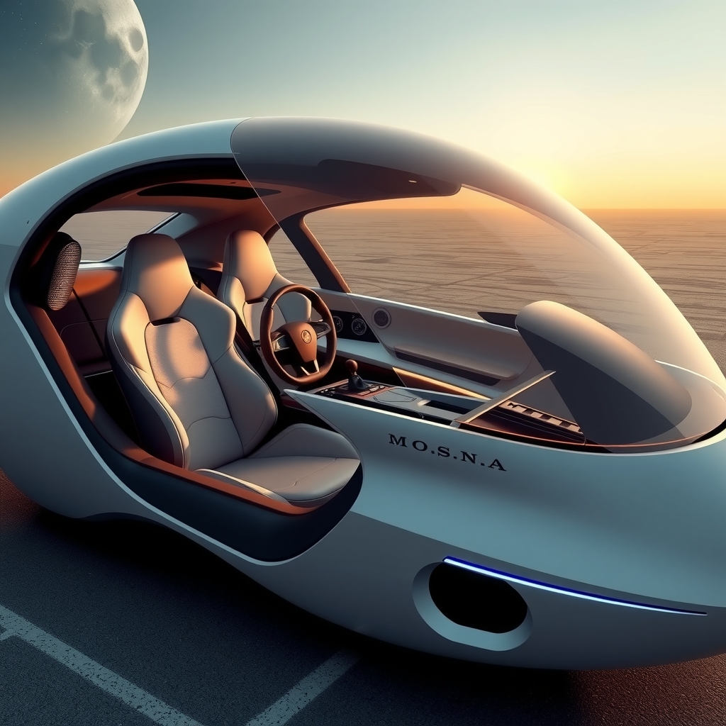 show the exterior together what about the driver and passenger seats please make it futuristic drone type how to go by Générateur d'images par IA gratuit - Aucune connexion nécessaire✨ | AIGAZOU