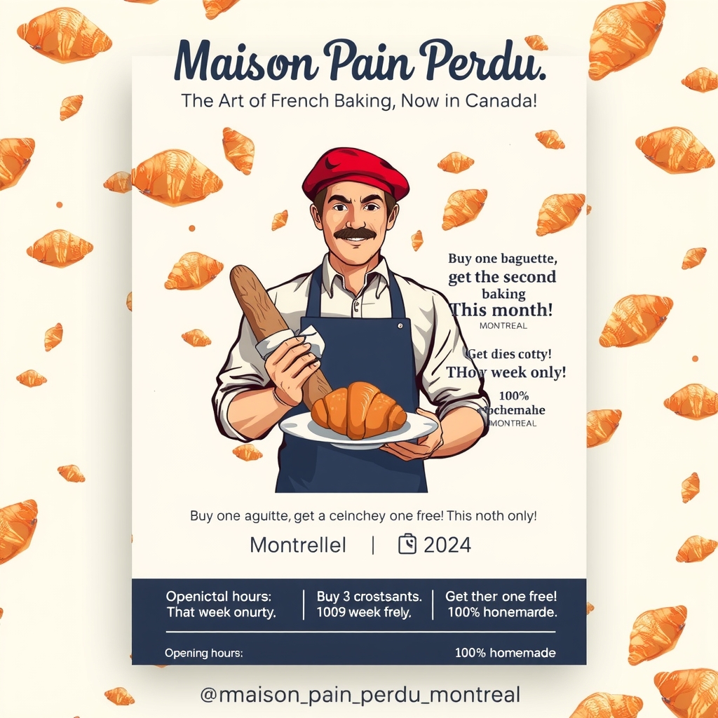 create poster ad maison pain perdu by Générateur d'images par IA gratuit - Aucune connexion nécessaire✨ | AIGAZOU