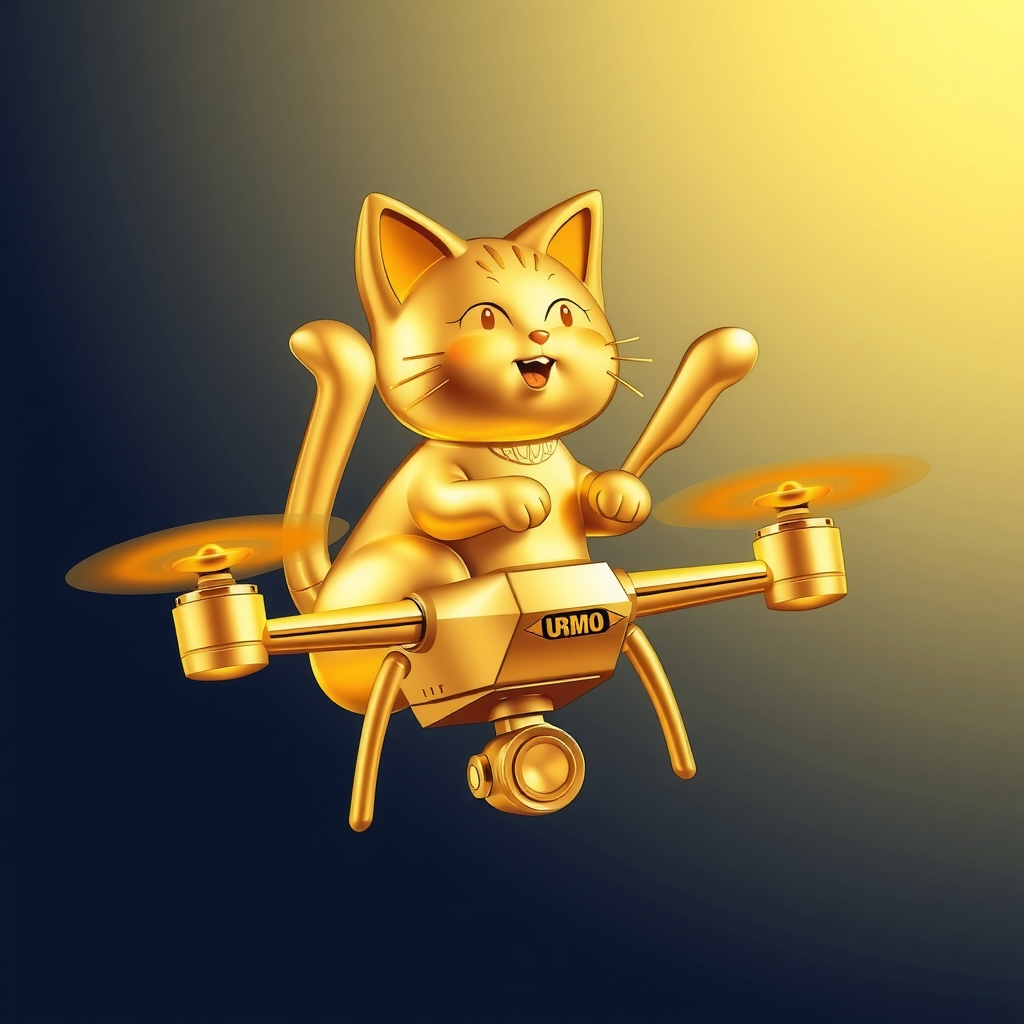 focus on shine and elegant design for cat drone emblem by मुफ्त एआई छवि जनरेटर - बिना लॉगिन के✨ | AIGAZOU