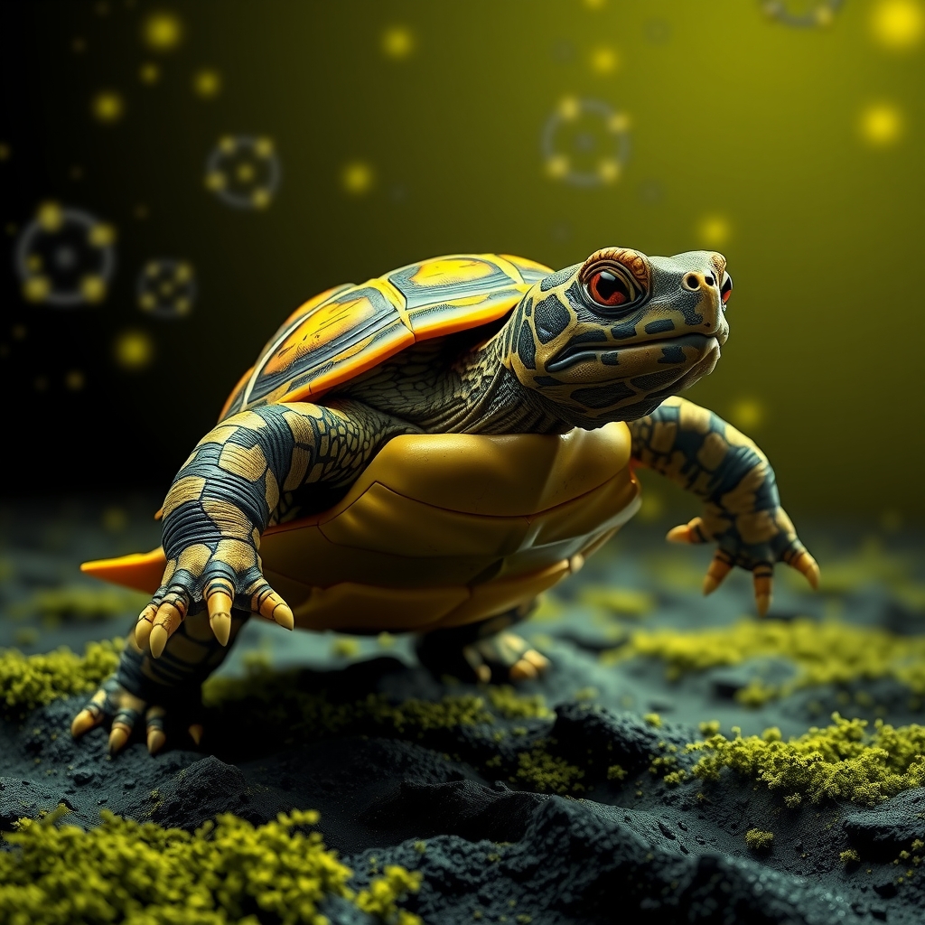 turtle fighting pose 1 5 16k ultra realistic 3dcg by मुफ्त एआई छवि जनरेटर - बिना लॉगिन के✨ | AIGAZOU