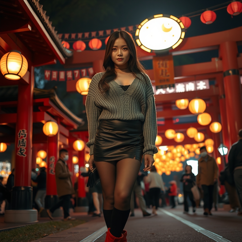 autumn festival lanterns japanese woman sexy pose by Générateur d'images par IA gratuit - Aucune connexion nécessaire✨ | AIGAZOU