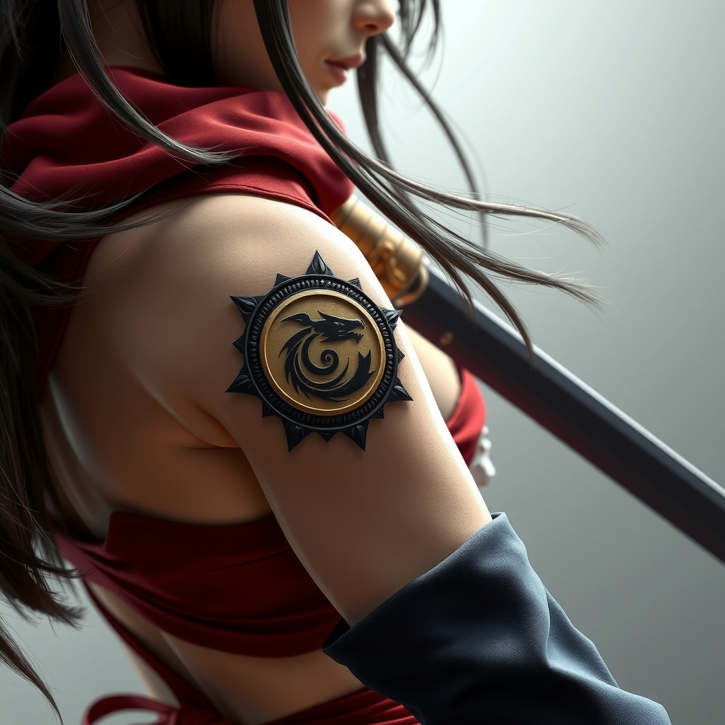 design emblem for teenage ninja girl with katana by मुफ्त एआई छवि जनरेटर - बिना लॉगिन के✨ | AIGAZOU