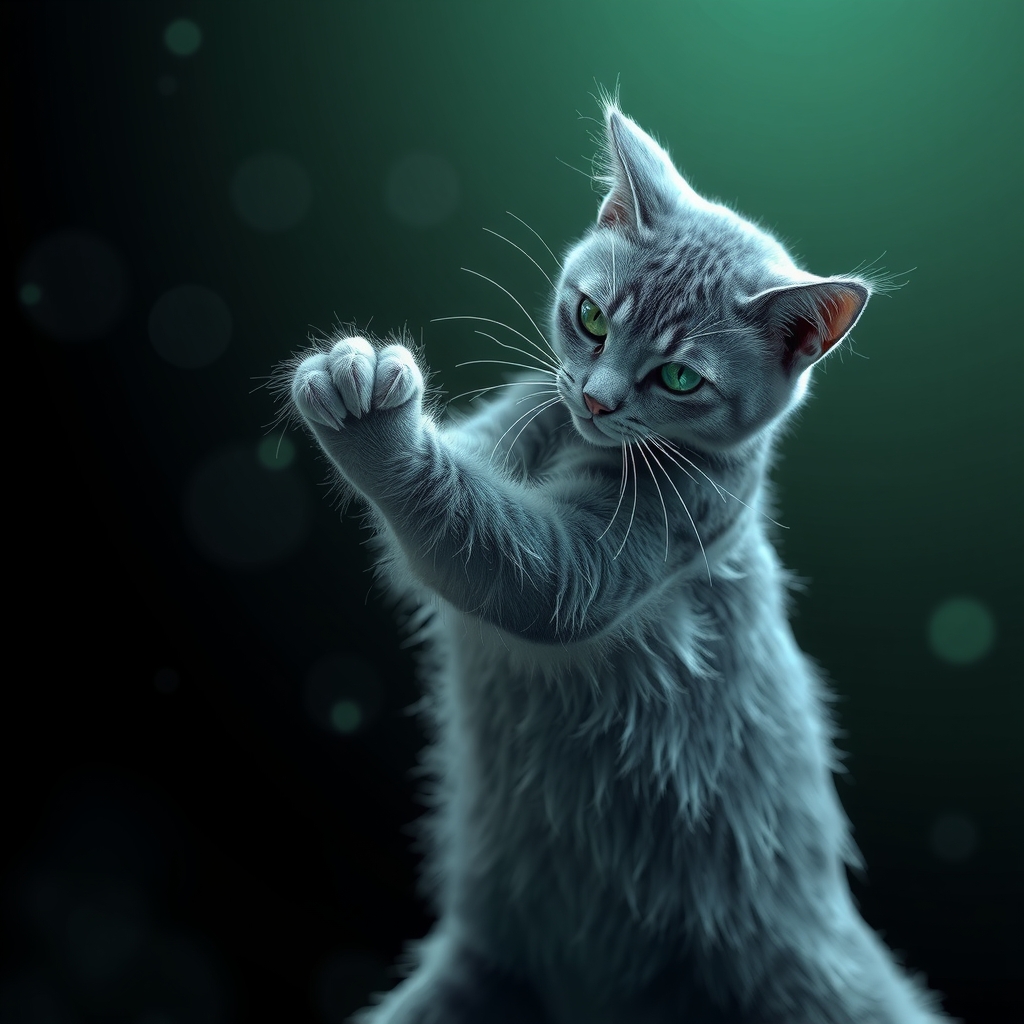 blue cat fighting pose ultra realistic 3d cg by Générateur d'images par IA gratuit - Aucune connexion nécessaire✨ | AIGAZOU