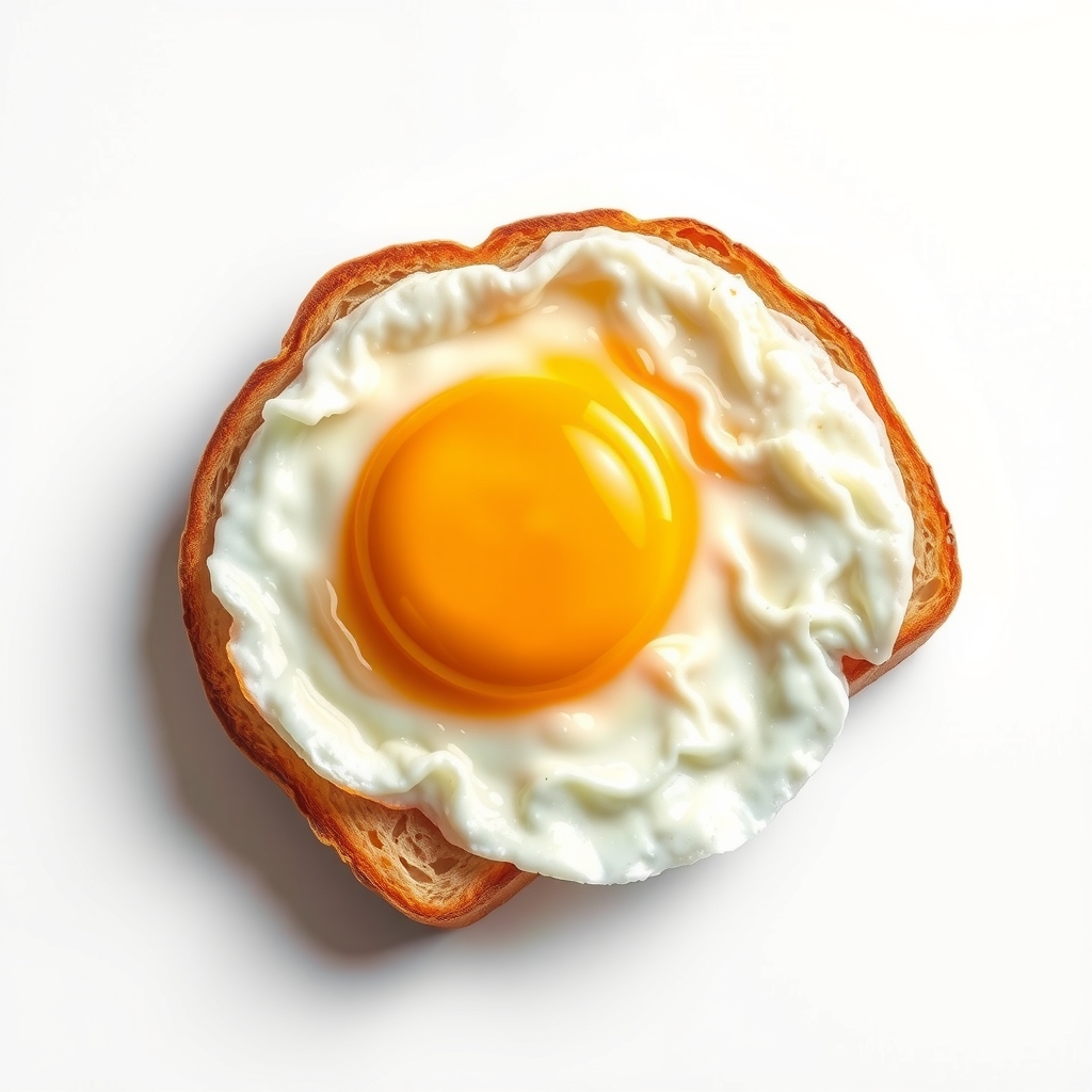 realistic photo ultra high definition egg on toast white background by मुफ्त एआई छवि जनरेटर - बिना लॉगिन के✨ | AIGAZOU