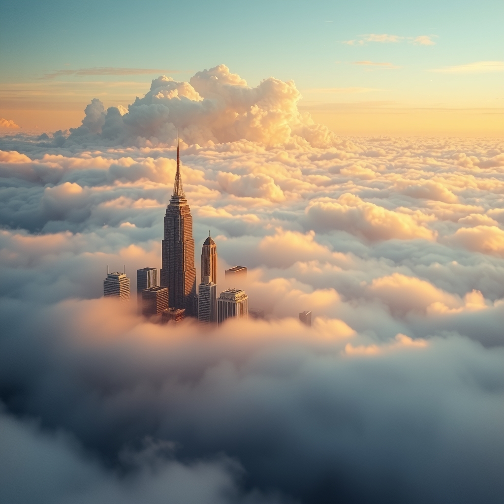 the sky city in the clouds by Générateur d'images par IA gratuit - Aucune connexion nécessaire✨ | AIGAZOU