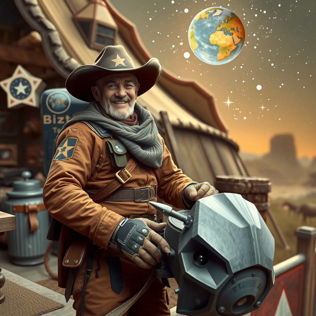 space marshal mit cowboy westernhut by Générateur d'images par IA gratuit - Aucune connexion nécessaire✨ | AIGAZOU