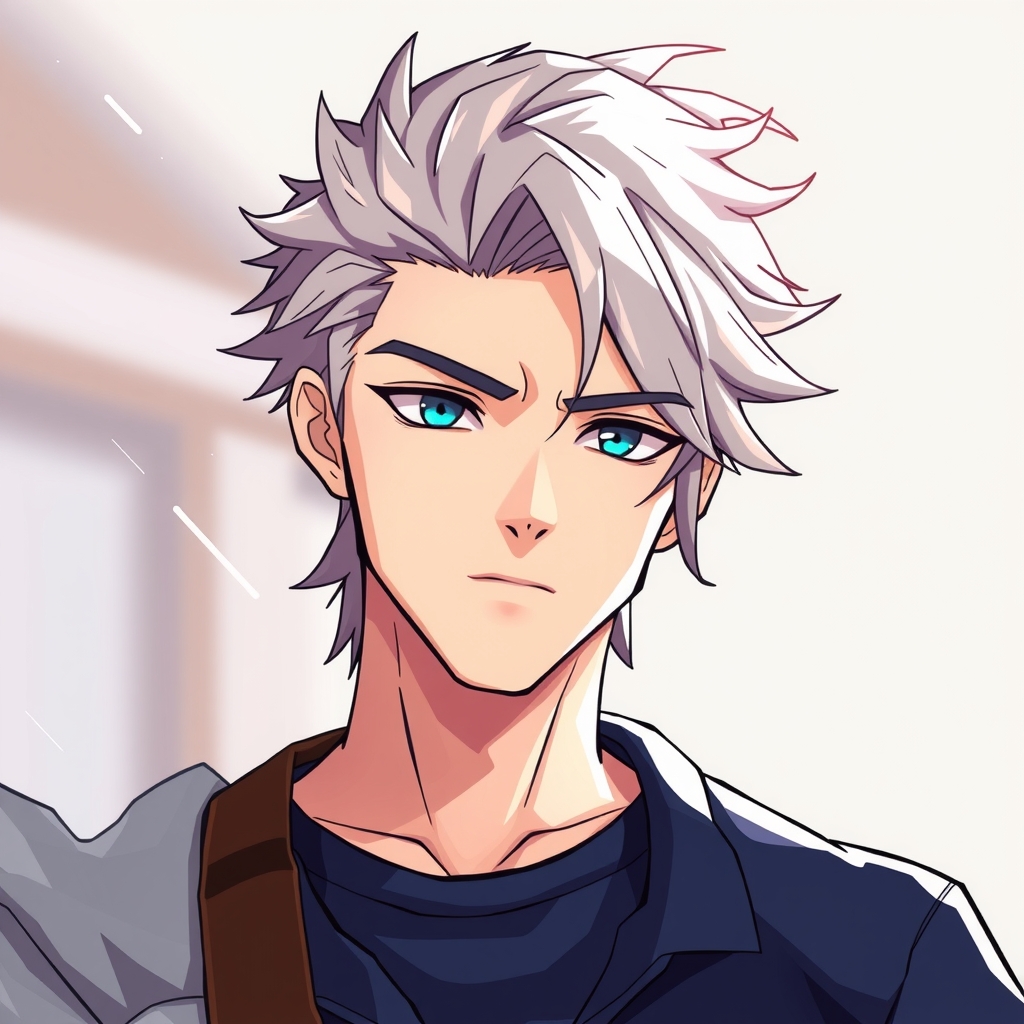 generate a handsome anime style male avatar by मुफ्त एआई छवि जनरेटर - बिना लॉगिन के✨ | AIGAZOU