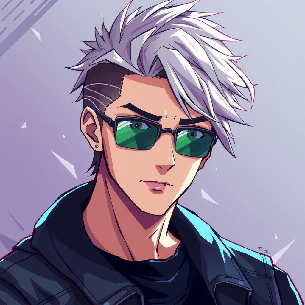 generate a handsome male avatar anime cyberpunk style by मुफ्त एआई छवि जनरेटर - बिना लॉगिन के✨ | AIGAZOU