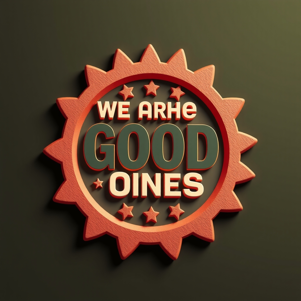 logo 3d we are the good ones by मुफ्त एआई छवि जनरेटर - बिना लॉगिन के✨ | AIGAZOU