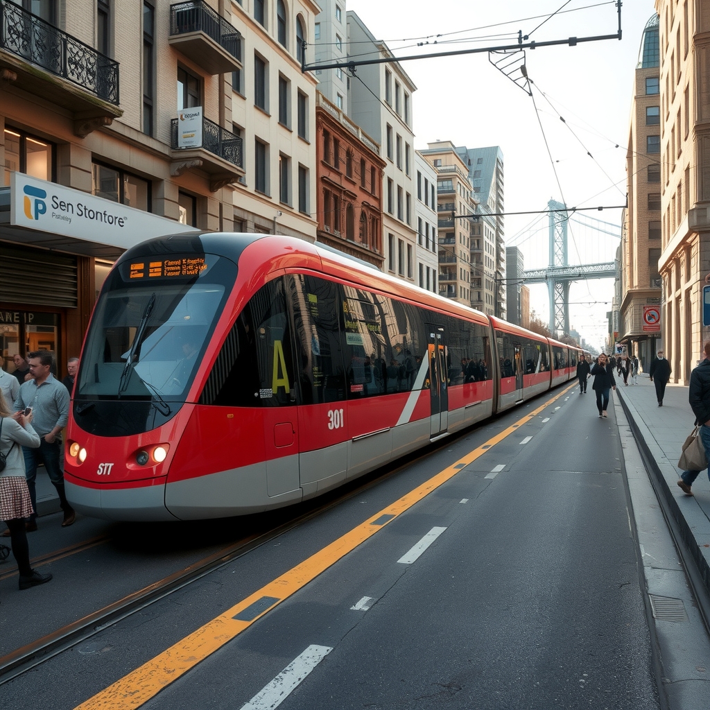 future big cities people ride maglev trains on streets by मुफ्त एआई छवि जनरेटर - बिना लॉगिन के✨ | AIGAZOU