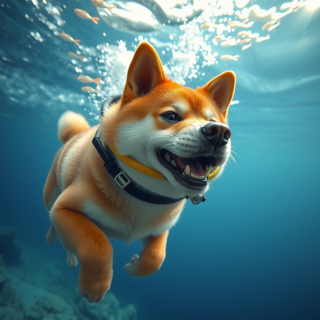 shiba inu diving and exploring the sea by मुफ्त एआई छवि जनरेटर - बिना लॉगिन के✨ | AIGAZOU