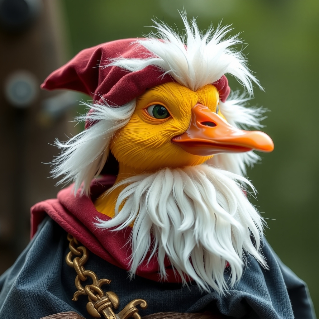 create a medieval wizard duck with white beard by मुफ्त एआई छवि जनरेटर - बिना लॉगिन के✨ | AIGAZOU