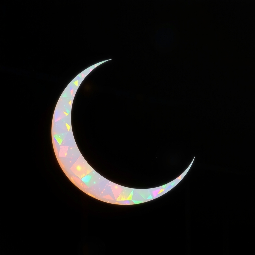 a glowing crescent moon like opal by मुफ्त एआई छवि जनरेटर - बिना लॉगिन के✨ | AIGAZOU