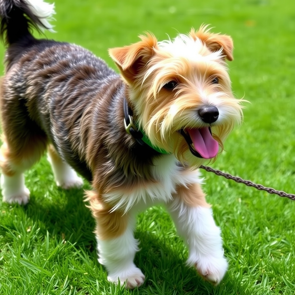 cairn terrier wagging tail on lawn real photo by मुफ्त एआई छवि जनरेटर - बिना लॉगिन के✨ | AIGAZOU