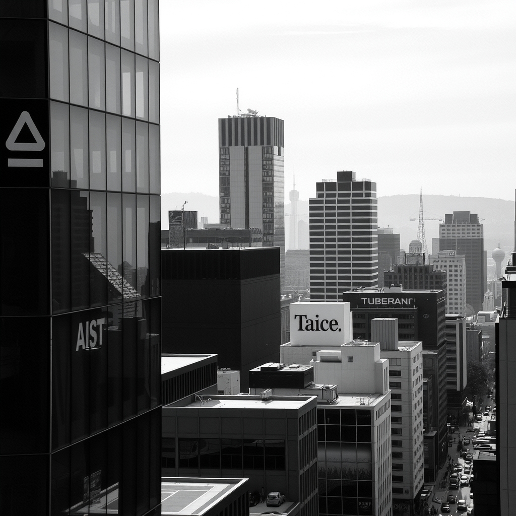 black and white urban landscape by मुफ्त एआई छवि जनरेटर - बिना लॉगिन के✨ | AIGAZOU