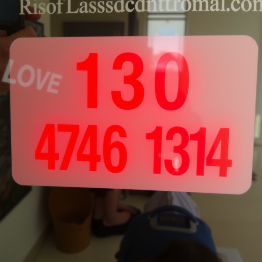 phone number plate 130 4746 1314 red love by Générateur d'images par IA gratuit - Aucune connexion nécessaire✨ | AIGAZOU