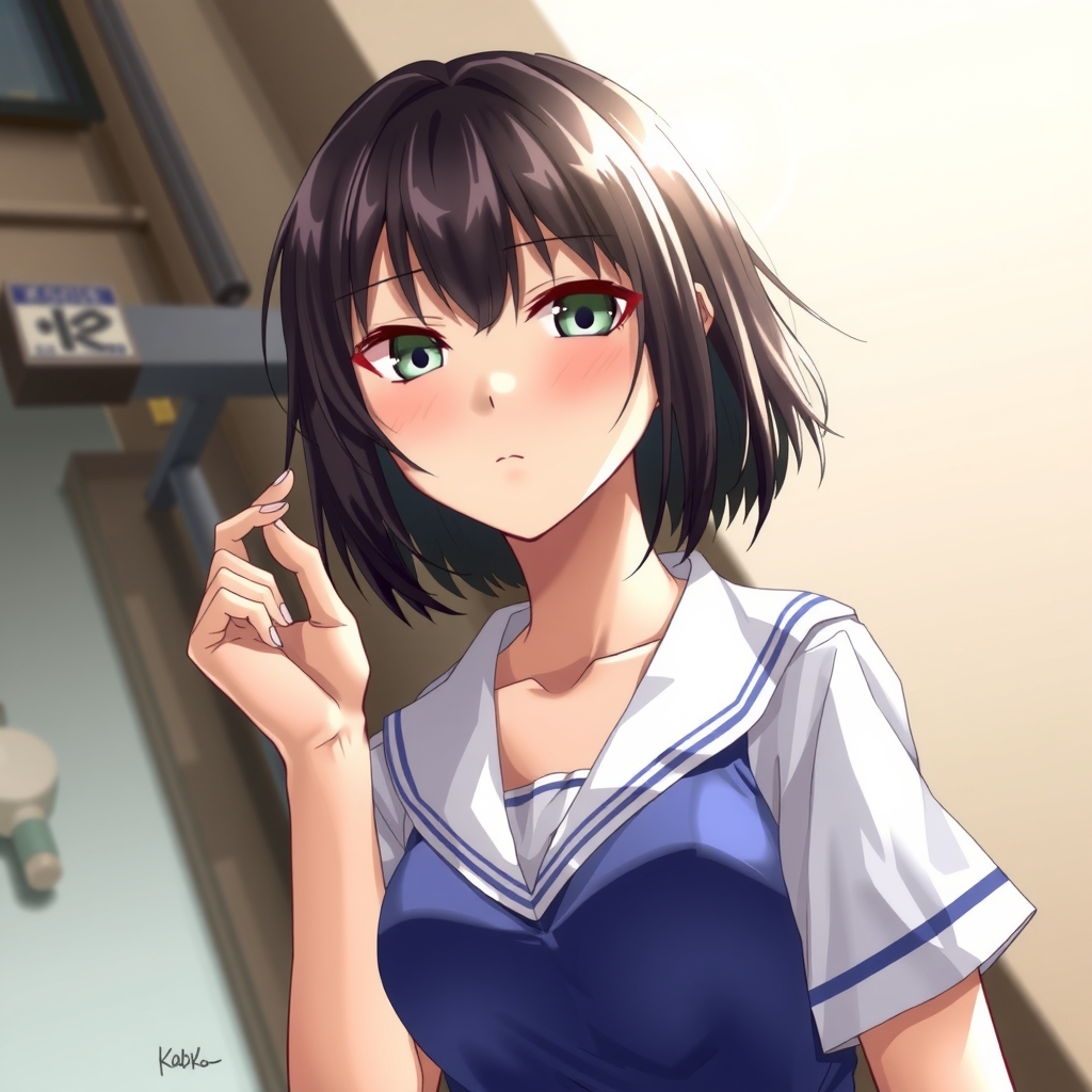 japanese high school girl realistic style black hair short hair brown skin full body by Generatore di immagini AI gratuito - Nessuna registrazione richiesta✨ | AIGAZOU