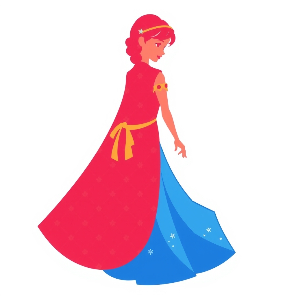 disney anna dress silhouette colored by मुफ्त एआई छवि जनरेटर - बिना लॉगिन के✨ | AIGAZOU