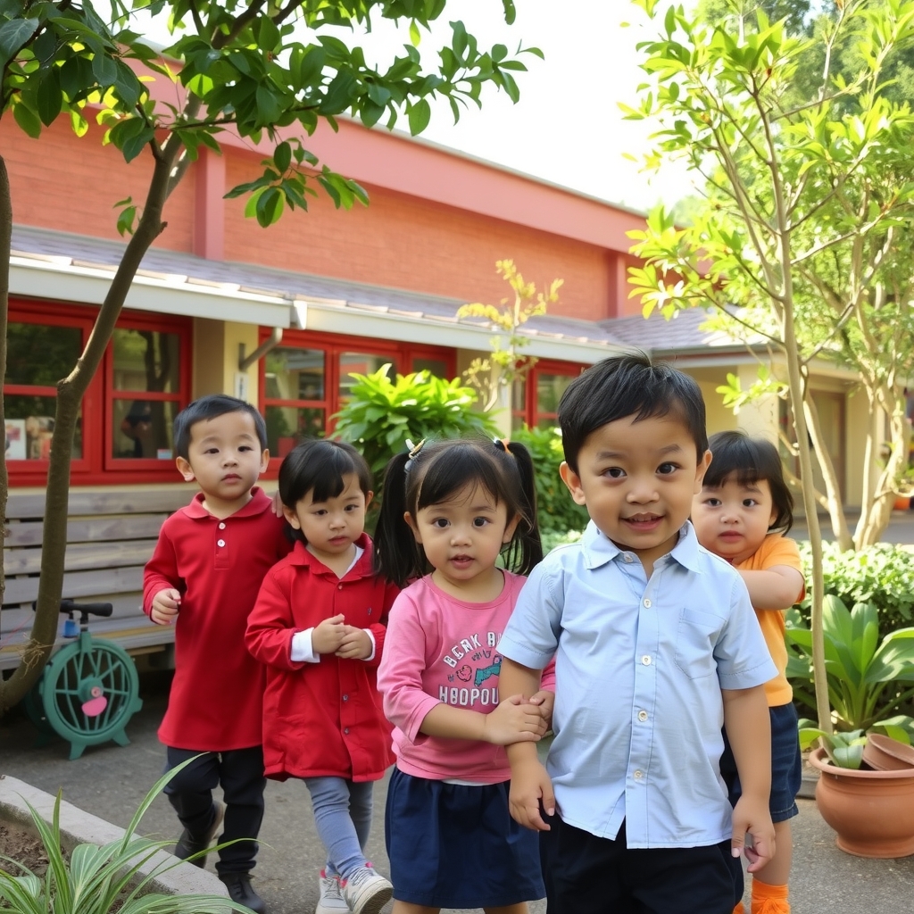 nursery school exterior children by मुफ्त एआई छवि जनरेटर - बिना लॉगिन के✨ | AIGAZOU