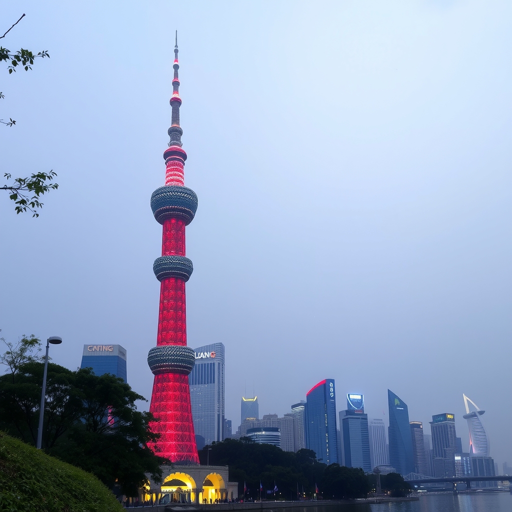 guangzhou tower by मुफ्त एआई छवि जनरेटर - बिना लॉगिन के✨ | AIGAZOU