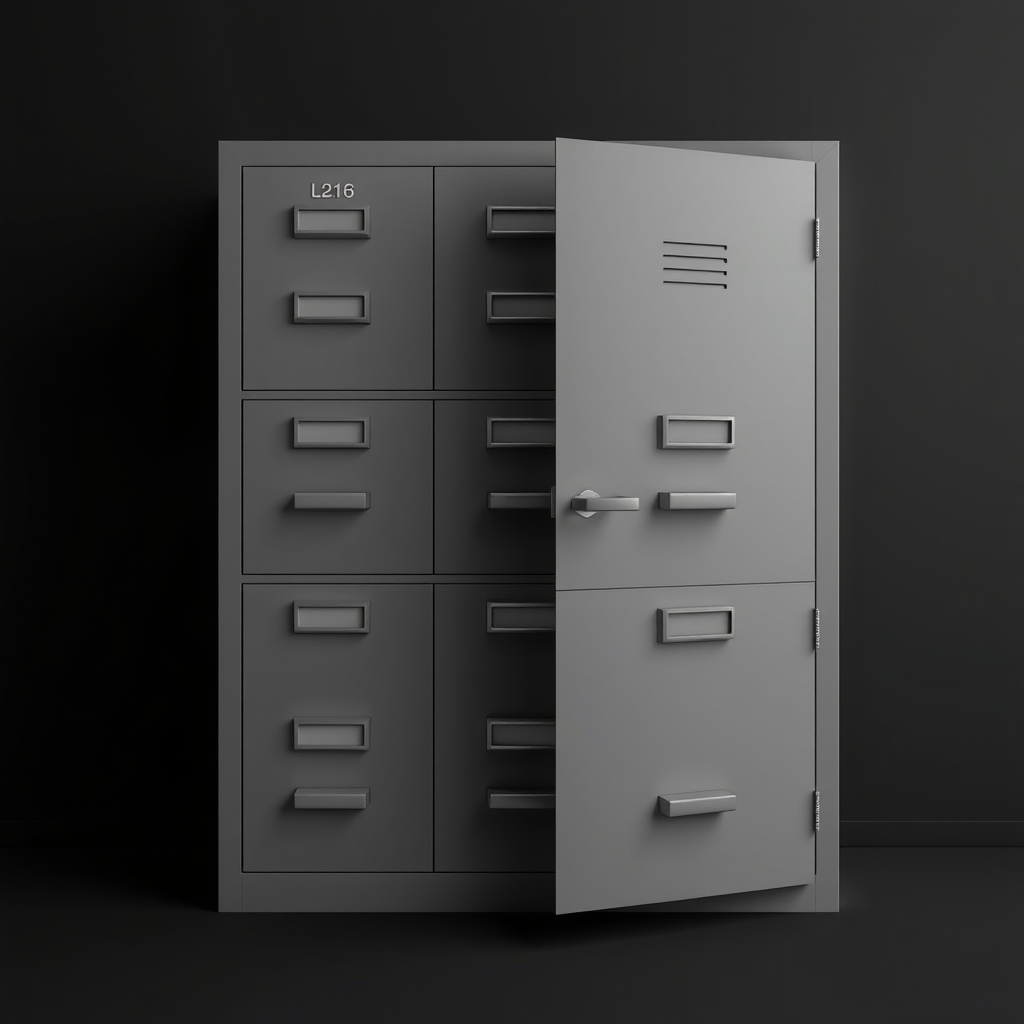 black background and filing cabinet or office archive double door by Générateur d'images par IA gratuit - Aucune connexion nécessaire✨ | AIGAZOU