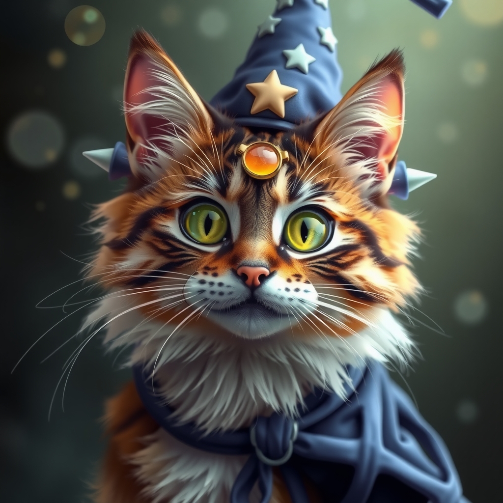 a cheeky looking magic cat by मुफ्त एआई छवि जनरेटर - बिना लॉगिन के✨ | AIGAZOU