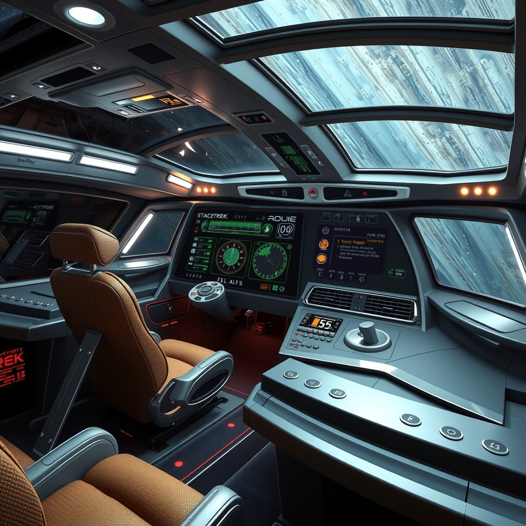 a space rocket cockpit in startrek style by मुफ्त एआई छवि जनरेटर - बिना लॉगिन के✨ | AIGAZOU