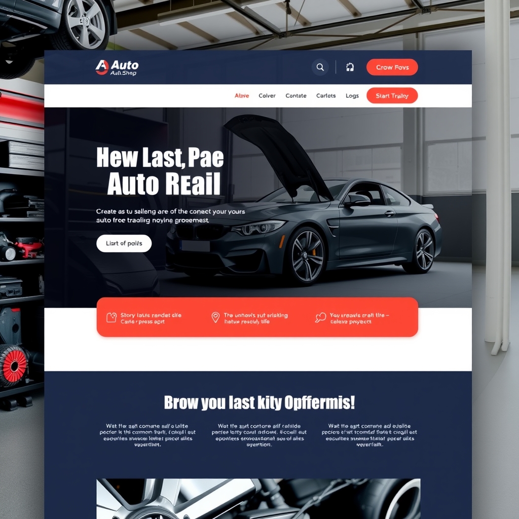 modern website template for auto repair by मुफ्त एआई छवि जनरेटर - बिना लॉगिन के✨ | AIGAZOU