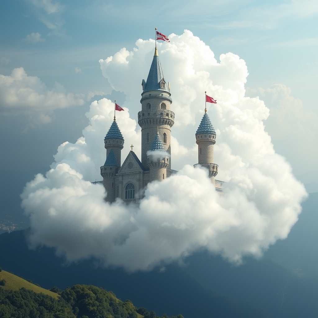 a cloud in the shape of a castle by 免费AI图像生成工具 | AIGAZOU