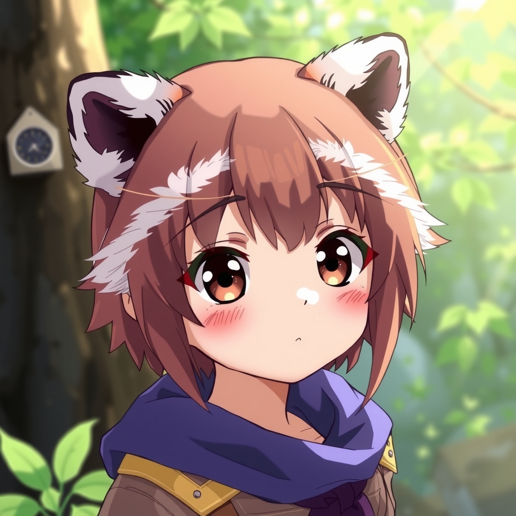 young girl raccoon ears anime by मुफ्त एआई छवि जनरेटर - बिना लॉगिन के✨ | AIGAZOU